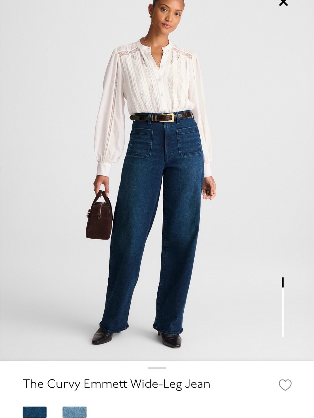 Madewell Deep Indigo Wide-Leg Jeans